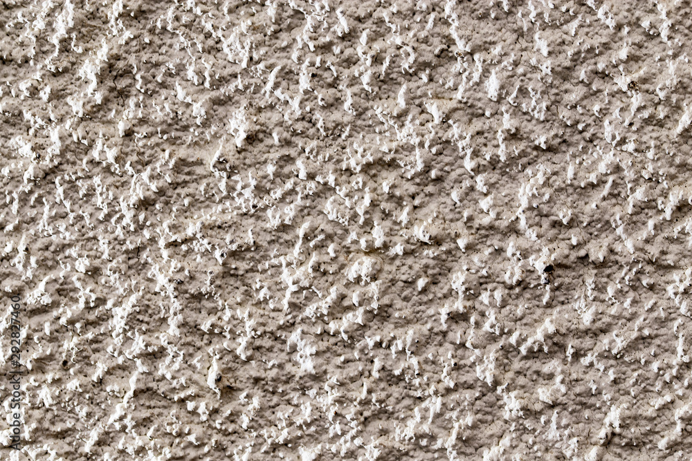 Finishing the house outside with white concrete chips Finishing the house outside with white concrete chips