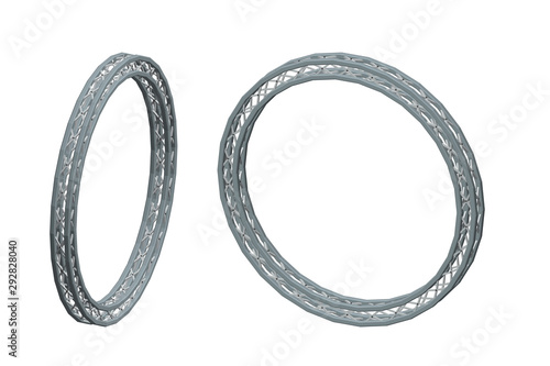 Truss circle. Isolated on w...
