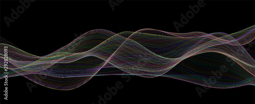 Wavy abstract background. V...