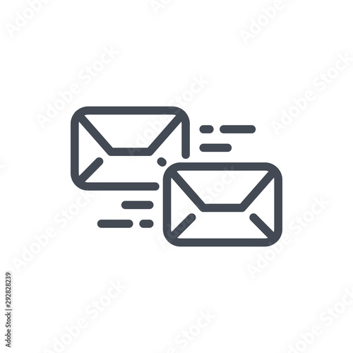Response to the mail line icon. Forward email vector outline sign. © NikWB
