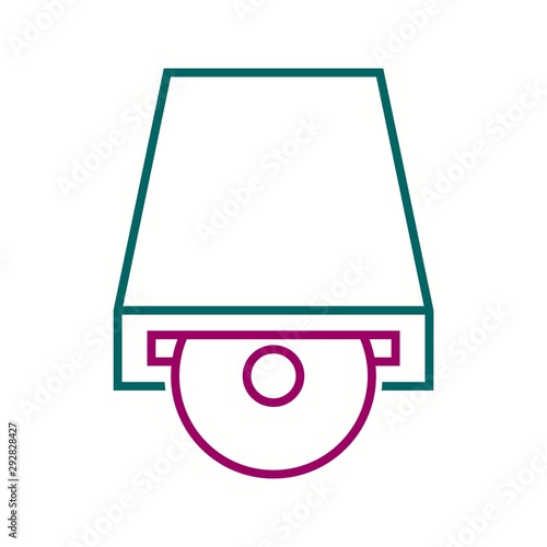 Beautiful CD rom vector line icon