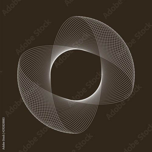 Spirograph abstract element. Can be used as a protective layer for documents. Vector illustration photo