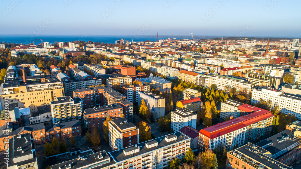 AERIAL VIEW OF HELSINKI CITY- FINLAND	