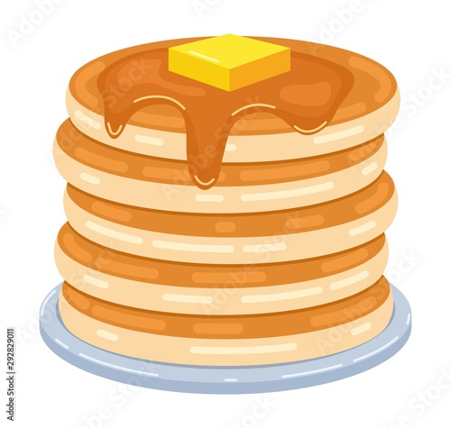 vector pile of pancakes