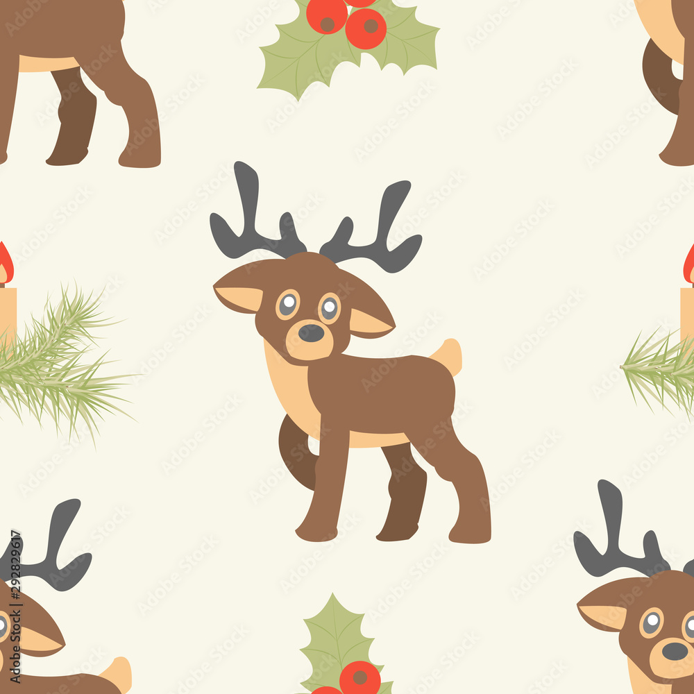 Obraz premium Seamless pattern ore background Merry Christmas and Happy New Yea 36
