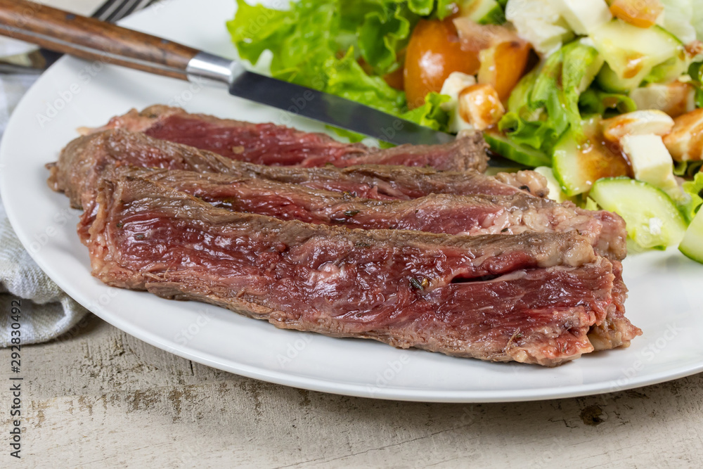 boeuf et salade