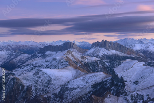 sunset in the mountains