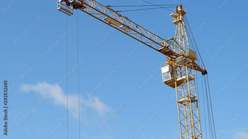 crane against blue sky