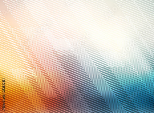 Abstract lines pattern technology on red and blue gradients blurred background.