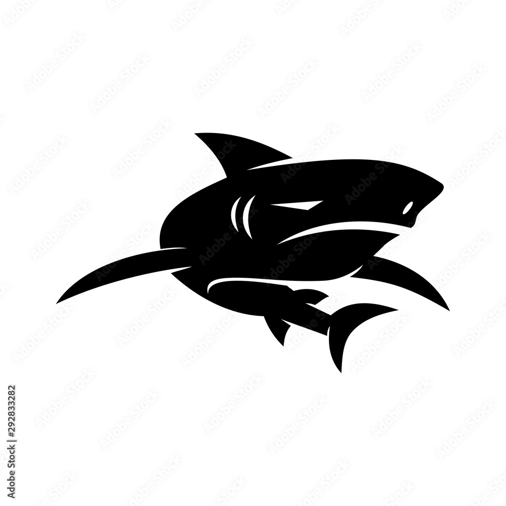Shark wildlife logo design vector isolated illustration template Shark wildlife logo design vector isolated illustration template