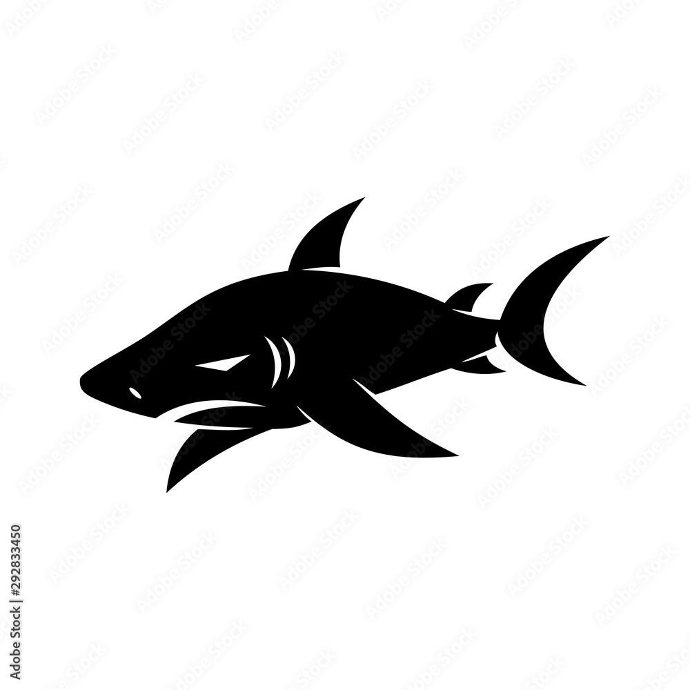 Obraz premium Shark logo Element design vector modern illustration template