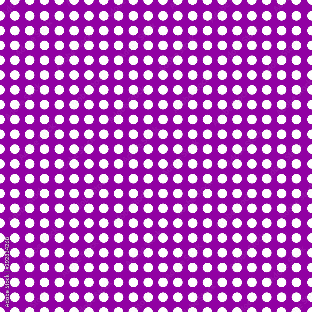 White circle on purple background design for pattern wallpaper background, tile, fabric seamless  vector illustration
