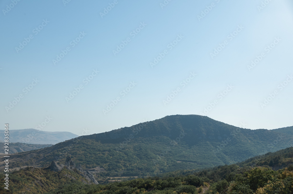 Mountains in Crimea. September. This place is located near the town of Sudak. Autumn in Crimea.  the city of Feodosiya. Russia. Ukraine.