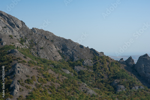 Mountains in Crimea. September. This place is located near the town of Sudak. Autumn in Crimea. the city of Feodosiya. Russia. Ukraine.