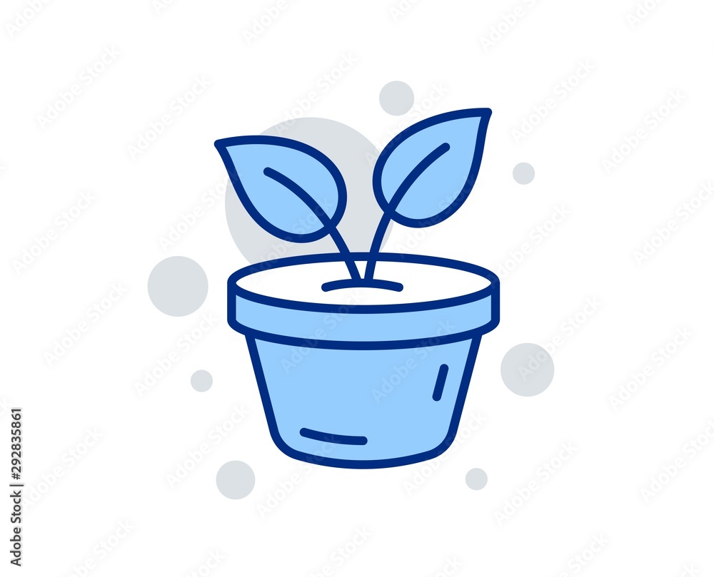 Leaves line icon. Grow plant leaf sign. Environmental care symbol. Linear design sign. Colorful leaves icon. Vector Leaves line icon. Grow plant leaf sign. Environmental care symbol. Linear design sign. Colorful leaves icon. Vector