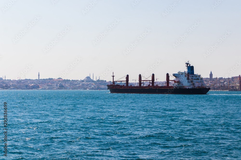 a vessel in the strait of Istanbul