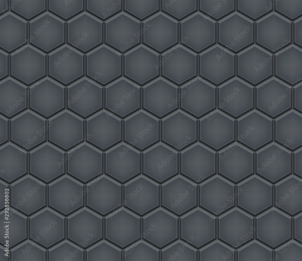 Seamless pattern of hex cobblestone pavement Seamless pattern of hex cobblestone pavement