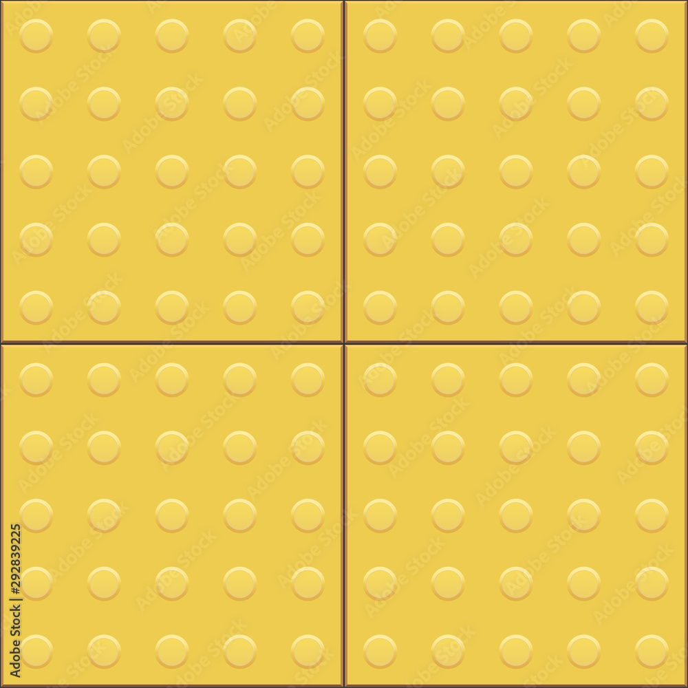Αυτοκόλλητο Yellow Tactile Paving seamless pattern