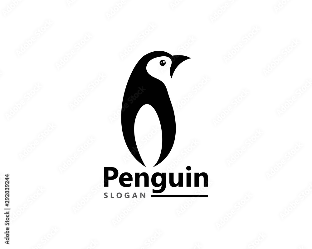 Obraz premium Penguin bird Logo Template vector icon illustration design