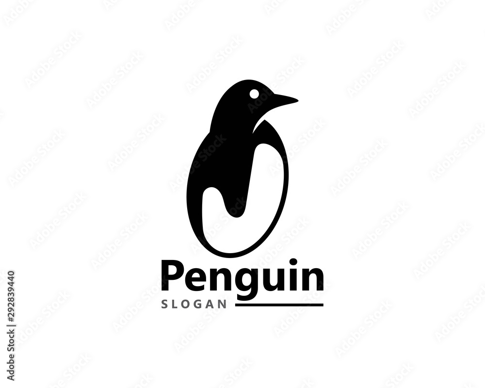 Obraz premium Penguin bird Logo Template vector icon illustration design