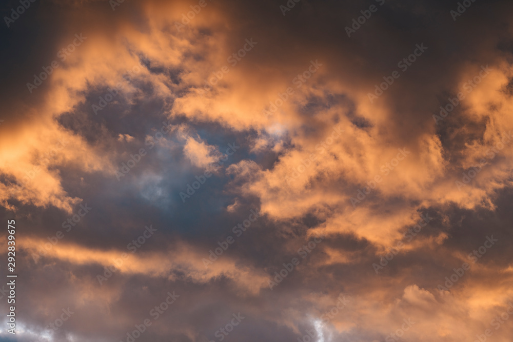 Dramatic Orange Clouds