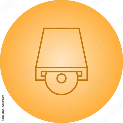 Beautiful CD rom vector line icon