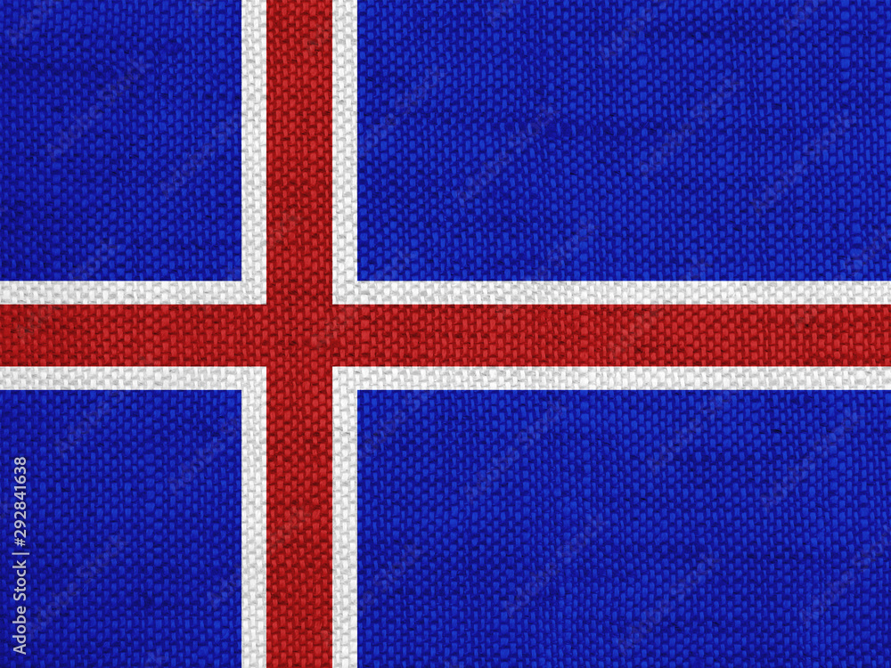 Fototapeta premium Fahne von Island auf Textur