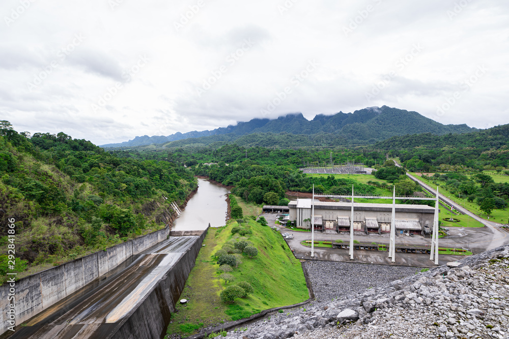 Vajiralongkorn Dam for Agriculture and Power Plant at Kanchanaburi Thailand.