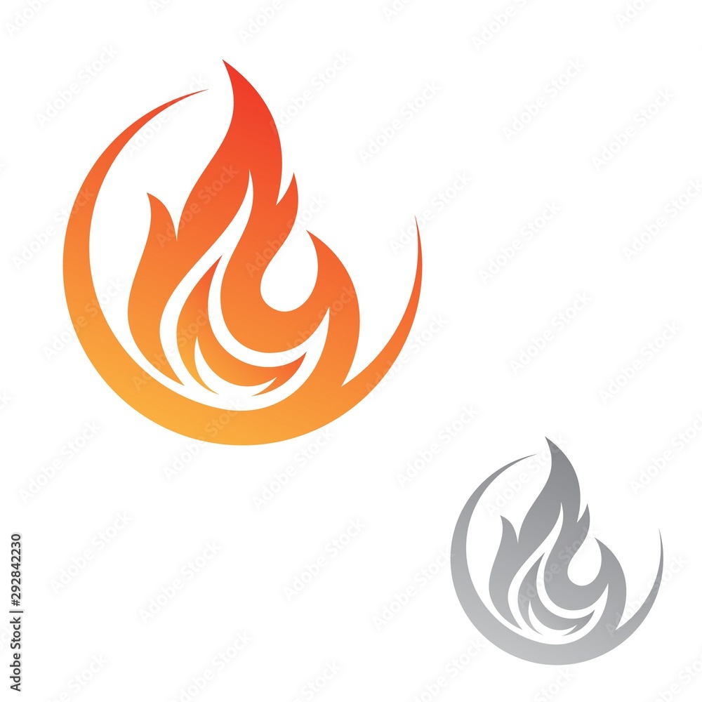 Simple flat round fire flame vector icon for graphic design Simple flat round fire flame vector icon for graphic design