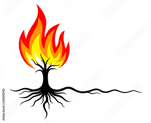 The Symbol of burning forest.