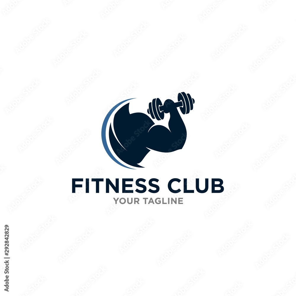 Fitness logo design template health or gym vector image Fitness logo design template health or gym vector image