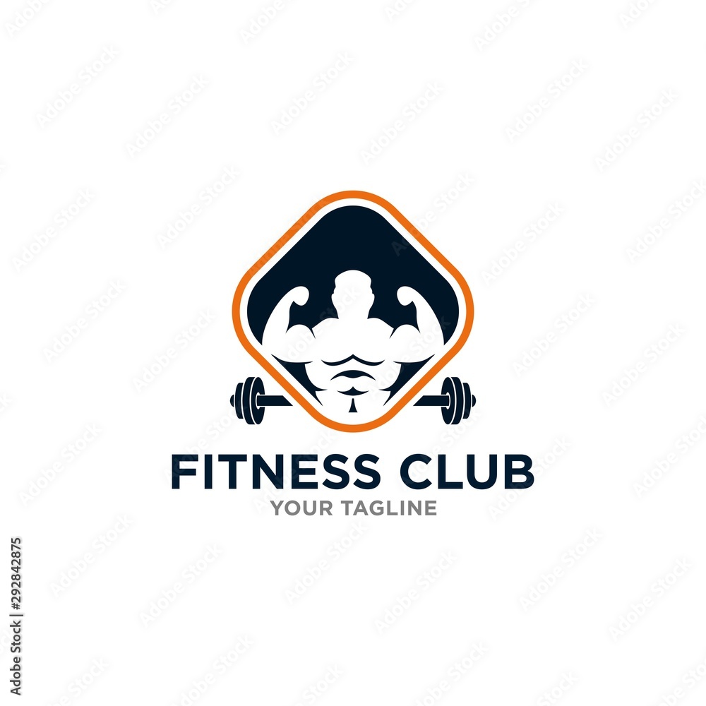 Obraz premium Fitness logo design template health or gym vector image