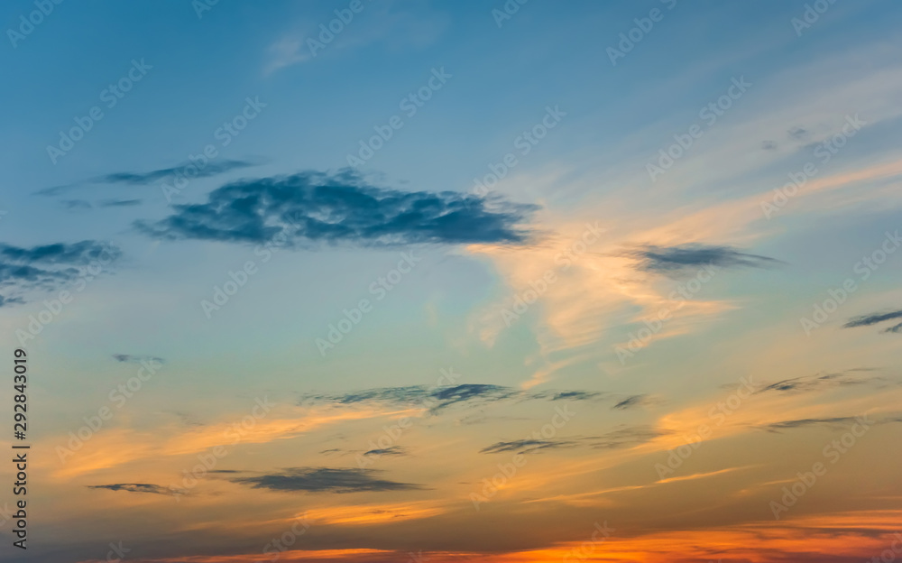 Fototapeta premium evening sunset aerial view