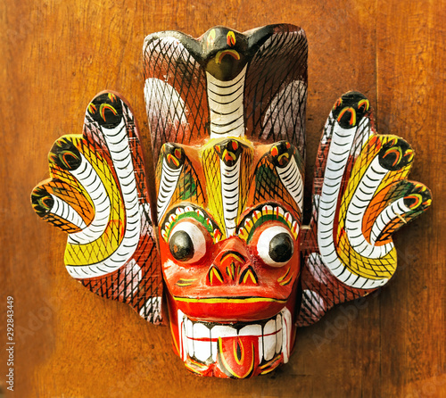 Traditional Home Decor cobra mask Sri Lanka. photo