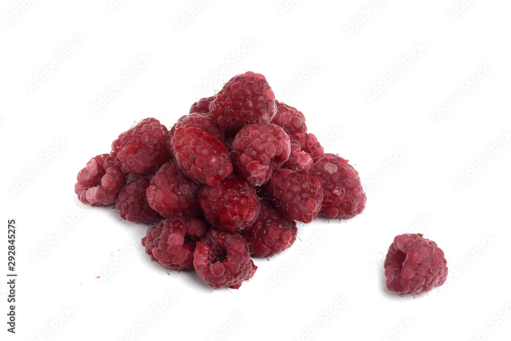 a pile of raspberry isolated on white background a pile of raspberry isolated on white background
