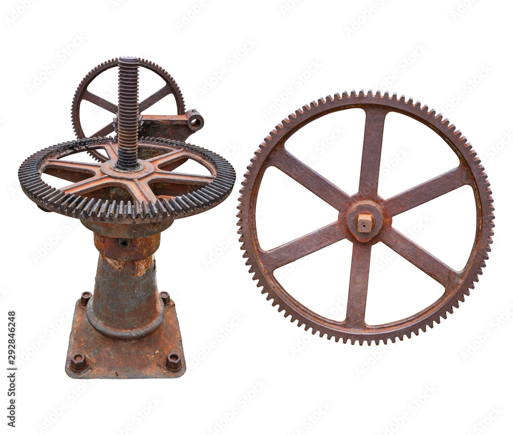 Obraz premium gear rust isolated on white background. Clipping path