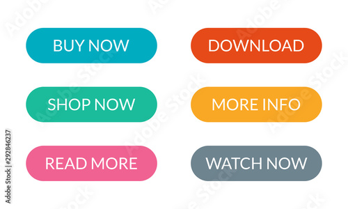 Button set for web design. Call to action buttons. Vcetor illustration.