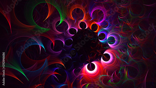 3D rendering abstract fantasy light fractal background