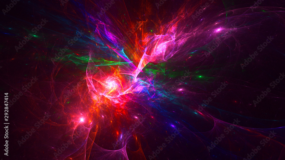 Obraz premium 3D rendering abstract fantasy light fractal background