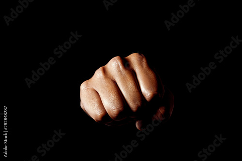 Punch. Black background. パンチ　黒背景	 photo