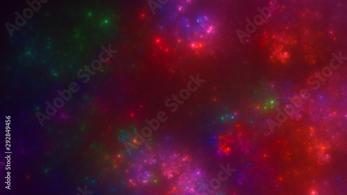 3D rendering abstract space and nebula background © BetiBup33