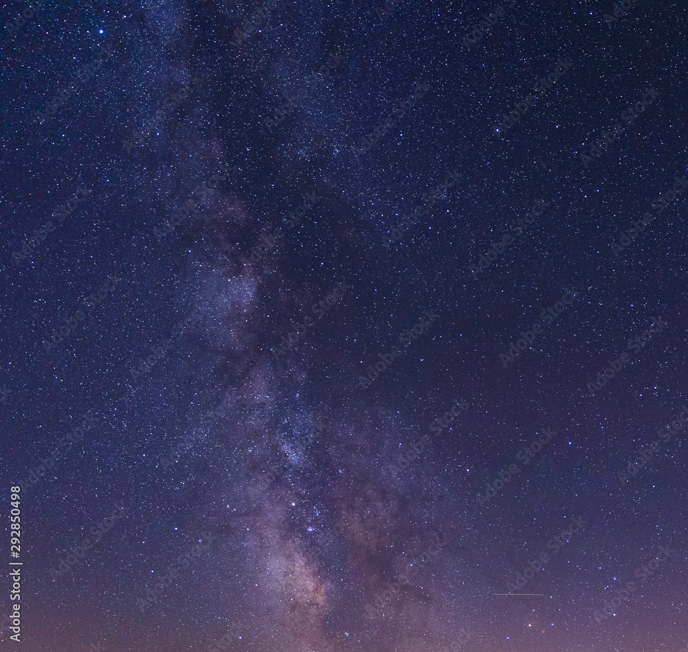 Beautiful night starry sky with Milky way.	