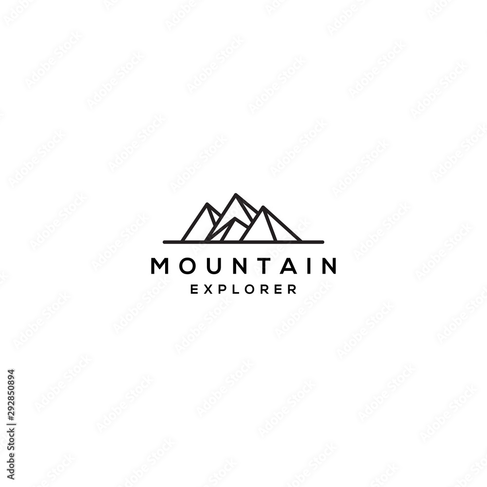 Fototapeta premium mountain line logo design - vector