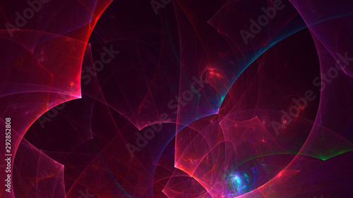 3D rendering abstract fractal polygon background