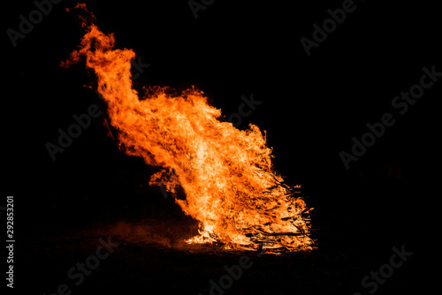 Blaze fire flame In dark background © o_lypa
