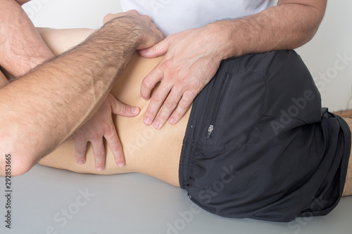 Male back massage