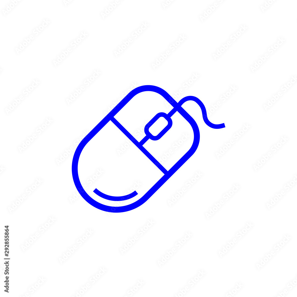 computer mouse icon,outline mouse icon, flat design best vector computer mouse illustration