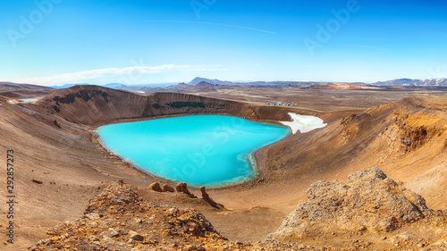 Obraz na plátně Splendid view of famous crater Viti at Krafla geothermal area
