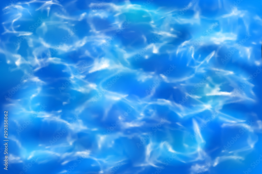 Drawing of water waves. Swimming pool. Sandy beach. Vector illustration. Drawing of water waves. Swimming pool. Sandy beach. Vector illustration.