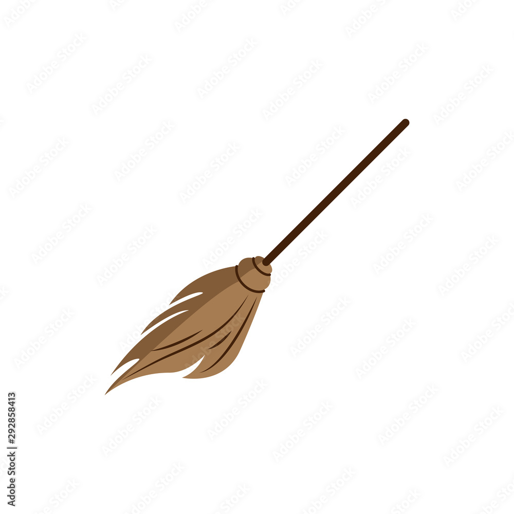 Broom Icon Vector Illustration Template Logo - Eps 10 Broom Icon Vector Illustration Template Logo - Eps 10